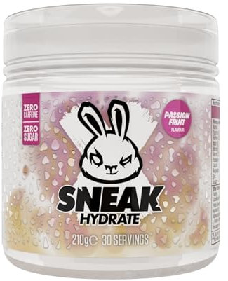 SNEAK Hydrate | Passion Fruit | Coconut Water with Electrolytes, Zero Caffeine, Zero Sugar, Natural Flavours & Colours, Ashwagandha KSM-66 | 30 Servings
