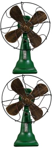 SWOOMEY 2piezas Ventilador De Escritorio Vintage Decorativo y Adorno Retro Para Hogar y Oficina Accesorio Creativo De Decoración Como o Prop Fotográfico