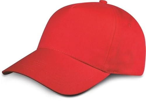 Generico Cappello con Visiera 5 Pannelli in 100% Cotone Colorato, Berretto Semplice per Adulto e Bambino Regolabile a Strappo Visiera Rigida, Versione Singola o in Formato Convenienza da 10 Pezzi