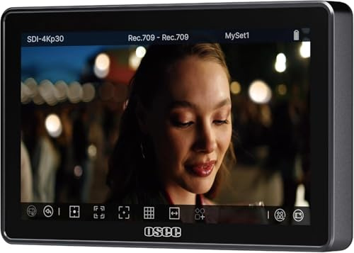 Osee G7 Pro 7 3000nits 3G-SDI 4K HDMI Field Monitor mit Kamerasteuerung | Touchscreen, Touch to Focus, HDR-Monitoring, 3D-LUT, Waveform-Tools, 1300:1 Kontrast, Farbkalibrierung, 8 MySet-Voreinst