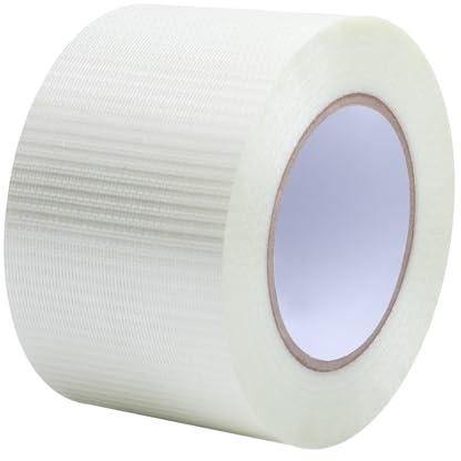 Storystore Clear Duct Tape Heavy Duty, 75mm x 50m Weather Resistant Reinforced Tape, Strong Adhesive Gaffer Fibreglass Tape for Packing, Fixing Repairing, Patching, Box Sealing and Labelling