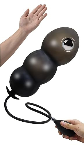 ZJPOJPH Perline anali gonfiabili in silicone, pompa anale vaginale, plug anale, dilatatore vaginale, plug anale gonfiabile regolabile, giocattoli sessuali for donne e coppie(Schwarz)