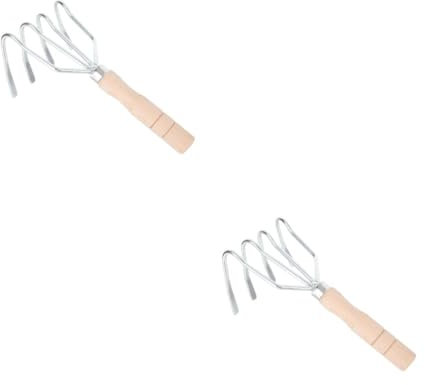 Toddmomy 1 Pezzo Rastrello da Giardinaggio con Legno Strumento per Coltivazione e Lavorazione Della per Cortili Resistente