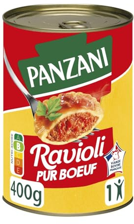 Plat Individuel Ravioli pur Bœuf PANZANI - la boite de 400g Lot De 4 - Par Lot