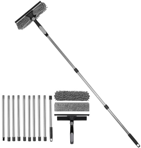 Generic MOP connection rod with rotatable bathroom mirror glass puller, adjustable long handle for windows, shower, car, boat, tiles