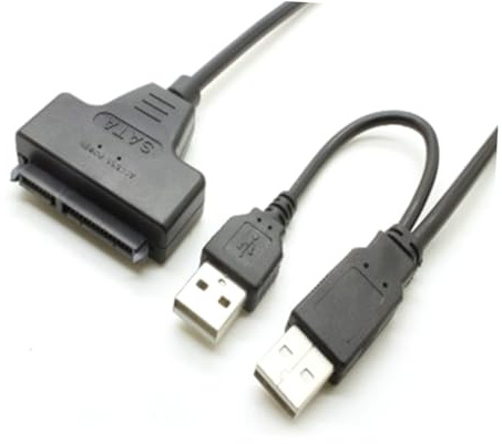 ROMISBABA Câble adaptateur USB vers connecteurs pour disque dur interne avec indicateur LED portable et compatible sans alimentation externe