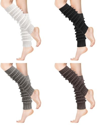 Utensilsto 2 Paar Leg Warmers Stulpen Damen Beinwärmer Beinstulpen | Winter Strick Häkelarbeit Legwarmers Verdicken Stulpen Damen Mode Lange Stiefelmanschette Kniestrümpfe für Ballett Tanz