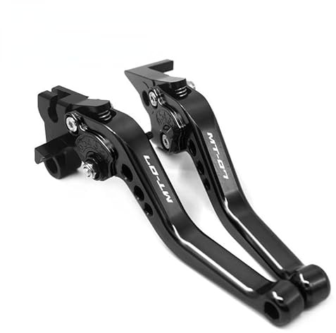 HTDCELERIX 1 paire moto de poignée de levier pour MT-07 MT 07 2014 2015 2016-2024 réglable court levier d'embrayage de frein (noir)