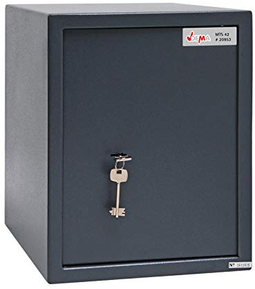 DEMA Möbeltresor 42 L 30x37x38 cm - Wandtresor, Wandsafe, Geldschrank, Safe - Mit Schlüssel, Robust, Sicher - Für Zuhause, Büro, Dokumente, Wertgegenstände