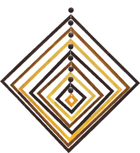alles-meine.de GmbH Holz Bastelset - Windspiel Quadrat - Traumfänger Unruhe komplett ausgesägt/zum selber basteln - Echt Erzgebirge Deko für Kind..