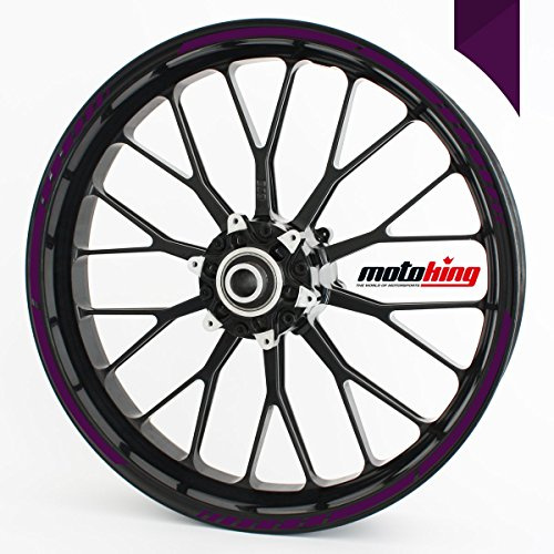 Felgenrandaufkleber GP im GP-Design passend für 17 Zoll und 16 18 19 Felgen für Motorrad, Auto & mehr - Violett
