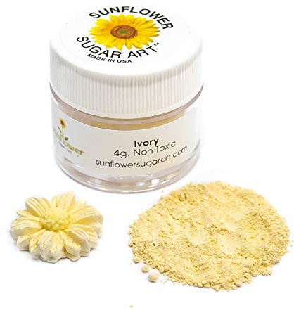 Ivory Petal Dust | Beige Matte Powder | Premium Decoration Dust for Cake Accessories | Sugar Fondant Powder | DIY Crafting | Non-Toxic | Pigmento Crema | 4 Grams