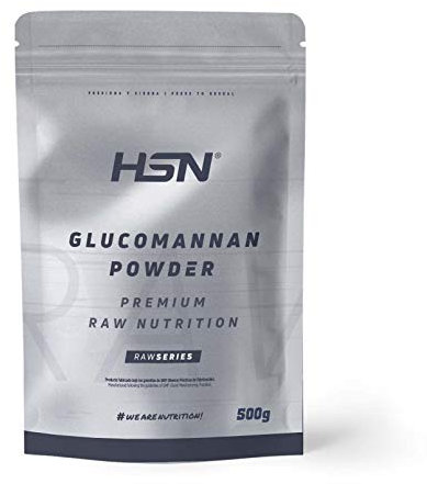 Glucomanano en Polvo de HSN | Sin Sabor 500 g = 333 Tomas por Envase | 100% Puro Extracto Planta Konjac Sin Añadidos ni Excipientes | 20x Veces Más Concentrado | No-GMO, Vegano, Sin Gluten