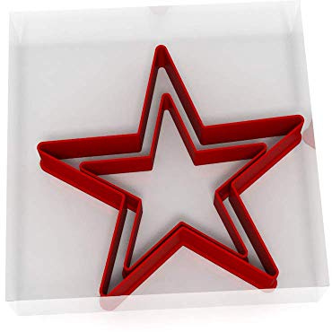 Star Set of 2 Value Cookie/Fondant Cutters Pair 5CM + 8CM - 2