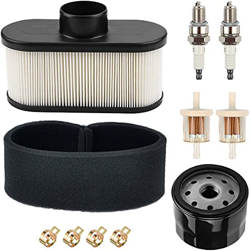 ZAMDOE 11013-0752 11013-7047 Air Filter with Pre Filter Replacement for Kawasaki FR651V FR730V FR691V FS691V FS481V FS541V FS600V 4-Stroke Engines, with Oil Filter Fuel Filters