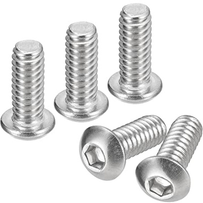 QUARKZMAN 1/4-20x5/8 Linsenkopfschrauben Innensechskant 25 Stück 304 Edelstahl Verschlüsse Sechskant Bolzen Schrauben Voll Gewinde Sechskant Antrieb Schrauben