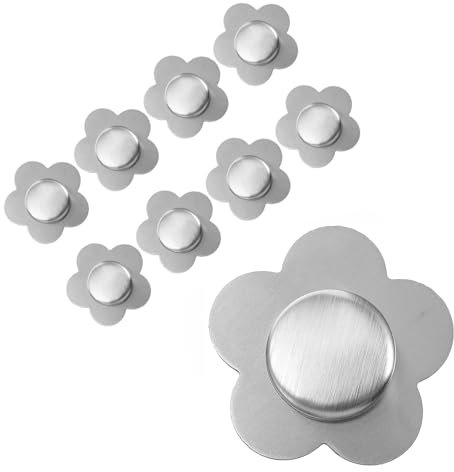 LIKEUDO 8 Stück Magnetische Edelstahl Tischdeckenbeschwerer Vorhang Blumen