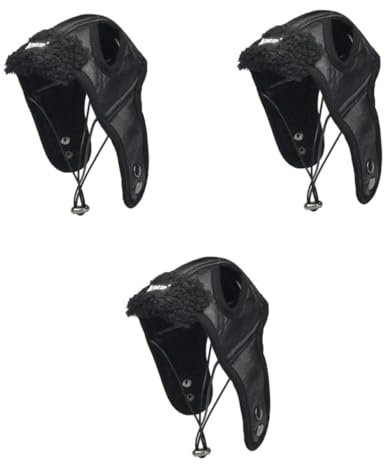 BESPORTBLE 3stücke Fliegermütze Für Haustiere Kreative Kostüm-haube Für Hunde Und Katzen Schwarz Für Partys Und Fotoshootings Sorgt Für Viel Freude Und Macht Ihr Tier Zum Star