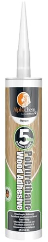 CROMAR AlphaChem Polyurethane 5 Minute Wood Adhesive | Extra Strong Polyurethane Wood Glue | Quick & Efficient Bonding For All Types Of Woods | Opaque - 300ml