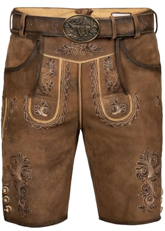 Edelnice Trachtenmode hochwertige Kurze Trachtenlederhose Markus aus Wildbockleder