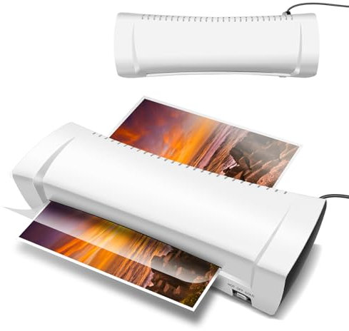 220V Laminiergerät, Laminierfolien Hochwertiges Heizsystem Laminiergerät Mit Heiß Und Kalt Laminiergerat Set, Schnelles Aufwärmen für A4 A5 A6, für Den Heimgebrauch Büro Schule Fotos