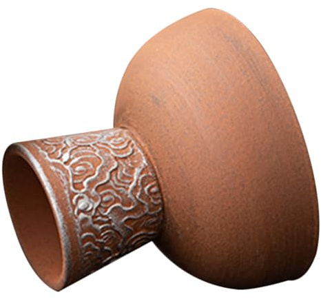 Cabilock Retro Keramik Teetasse mit Fuß in Orange Handgefertigt Elegant und Glatt für Restaurant und Riegel Asiatische Teezeremonie und Stilvolles Teetrinken