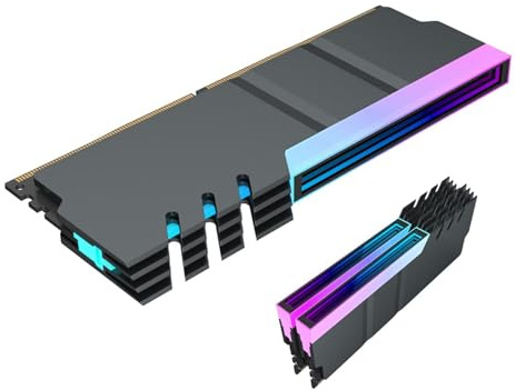 Hogvinnatil Dissipatore di calore RAM RAM per computer | Dissipatore di calore LED 5V Dissipatore di calore a 3 pin Dissipatore di calore per PC desktop