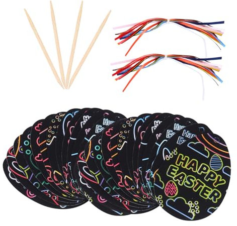 Homoyoyo 60 Stück Kratzbild Frühlings-rubbelkarten Inklusive Holzstäbchen Rubbelpapier Für Diy-bastelprojekte Und Dekoration