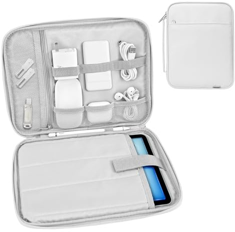 Dadanism 9-11 Tablet Tasche Gepolsterte Reisetasche für iPad Air 11 M4/M3, iPad Pro 11 M5/M4, iPad A16 11. Gen 11, iPad 10. Gen 10,9, iPad 9./8./7. Gen 10,2, Galaxy Tab A11+ Plus 11, Grau