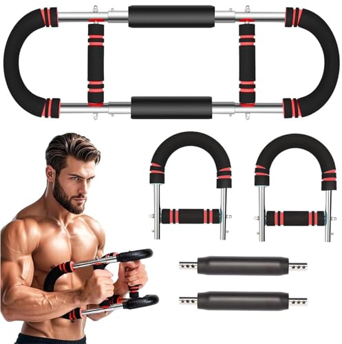 Shaker Twister Armtrainer, verstellbarer Brust-Expander, Trainingsgeräte für Anfänger und Profisportler, Rot