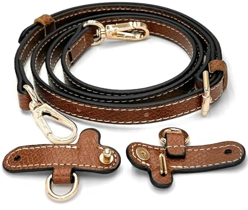 Schulterriemen aus Echtes Leder für Minitaschen,Schultergurt für Longchamp Tasche Damen,Tragegurt für Longchamp,Längenverstellbarer Ersatzriemen aus Hochwertiges Rindsleder