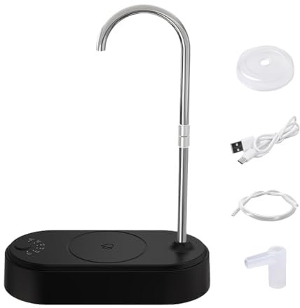 Dispenser d'acqua da scrivania, dispenser per bottiglie d'acqua da tavolo, raggiungibile, 1200 mAh, rotazione a 360 gradi, pompa elettrica a 6 modalità per campeggio, lavoro, viaggi, soggiorno
