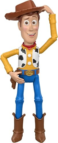 Mattel Disney · Pixar Toy Story 5 Figurine articulée Bonjour Woody de 30 cm avec Mouvement de Chapeau et 14 Points d’Articulation, JKV38