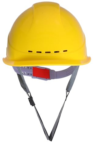 ORFOFE Bauhelm Gelb Verstellbar Atmungsaktiv Schutzhelm Baustelle Herren Dicker Schlagfester Arbeitshelm mit Belüftung für Industrie und Bauarbeiten