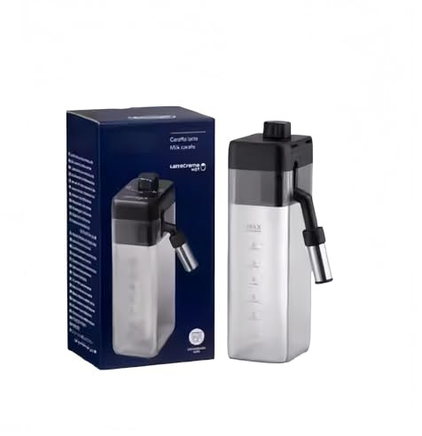 Pichet Mousseur À Lait Froid, Pièce De Rechange R5W/GR, Compatible Avec De'Longhi Série ECAM Les Machines À Café, Couvercle Inclus