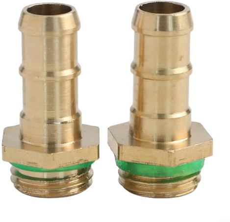 Yhenlovtt Spruzzatore regolabile in acciaio inossidabile con leva di bloccaggio e doppie punte in ottone, compatibile con tubi da 3/8 e 1/4, nebbia variabile da spruzzare per giardinaggio all'aperto