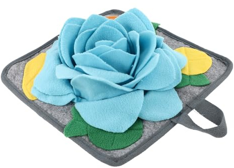 WEKADRIN Kaninchen Schnüffelmatte aus Robustem Material Blau Langsames Fütterungspad zur Beschäftigung und Stressabbau für Kleintiere
