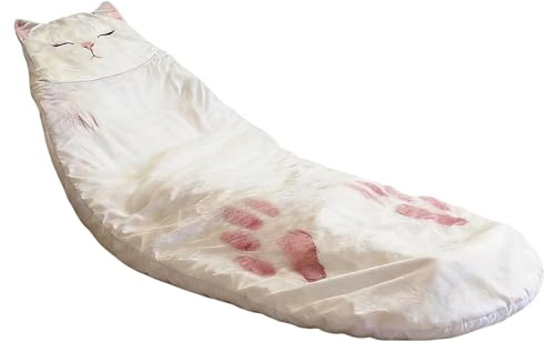 Sacco a pelo per bambini, Uso versatile, Tessuto felpato, Sacco a pelo per gatti, Saccō a pelō per adulti, Stile simpatico gatto, per casa, ufficio, dormitorio, viaggi, zaino in spalla