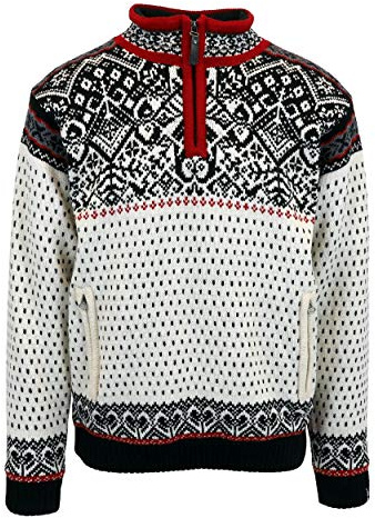 ICEWEAR Herren-Björn-Norwegerpullover aus 100% Kammgarnwolle, gefüttert mit Wind Cutter-Material | nordisch inspiriertes Strickmuster | in Zwei Farbgebungen | entworfen in Island