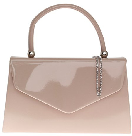 Girly Handbags Lack Clutch Handtasche Klein Hartschalenkoffer Damen