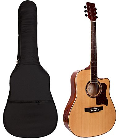 Gitarrentasche Gig Bag Guitar Case Gitarrenhüll Wasserdicht Gepolsterte Guitar Bag Mit Rucksackgarnitur für 40 41 Zoll Akustik Giatarre und Westerngitarre Gitarre Tasche Rucksack Schwarz