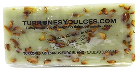 Turrón de Pistacho 300 gramos, dulce típico de Jijona