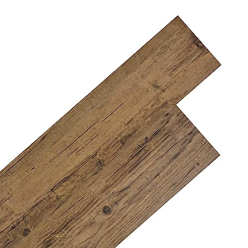 vidaXL Lamas de Suelo Autoadhesivas Laminado Tablón Baldosa Tarima Hogar Impermeables Antideslizantes de PVC Marró Nogal 2,51 m² 2 mm