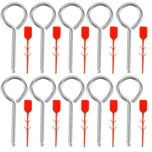 HEMOTON 10 Piezas Pestillo Del Extintor Parte Del Extintor De Incendios Pasador De Bloqueo De Repuesto Imperdibles Del Extintor De Incendios Accesorio Extintor Alfiler Planchar Metal