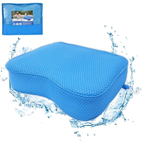 Hot Tub Booster Sitz für Erwachsene, 3D Mesh Stoff Whirlpool Sitze für Aufblasbare/Outdoor Whirlpool, Whirlpool Kissen Spa Sitzkissen mit rutschfester Unterseite, kühles aufblasbares Whirlpool-Zubehör