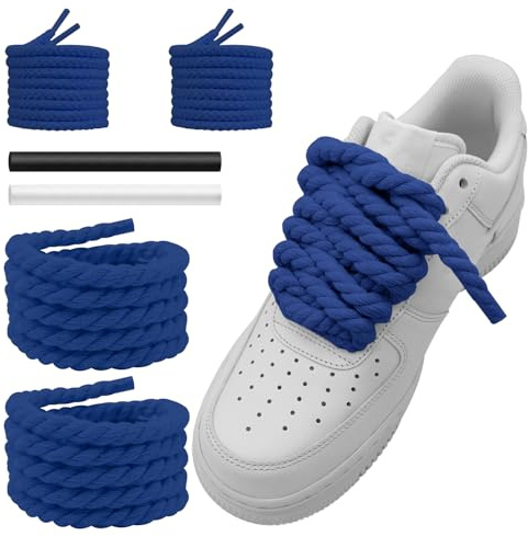 NDTEZUGT 10mm Lacets de Chaussures Ronds 120cm 140cm Lacet Corde Rope | Lacets Corde Rope Chunky en Coton pour Sneakers Baskets