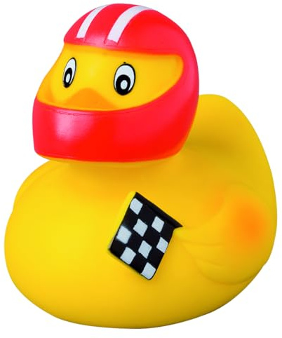 Rennfahrer - Sportente - Quietscheente - Badeente - ca. 8 cm gross