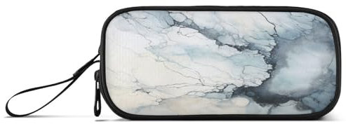 Blauweißer Marmor Federmäppchen Federtaschen Mäppchen Schlamperbox Tasche für Jungen Mädchen Schüler