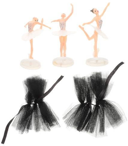TOYANDONA Ballettmädchen Kuchendekoration Miniatur Figurine Für Dusche Geburtstag Party Hochzeit Dekoration Mit Tüllrock Design Aus Plastik