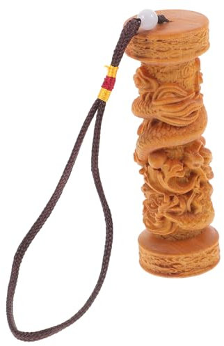 Levemolo Holz Geschnitzter Anhänger Zum Aufhängen Am Autositzgurt Schlüsselanhänger Für Handytasche Ornament Mit Praktischer Struktur Für Handy Und Schlüsselgurt
